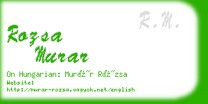 rozsa murar business card